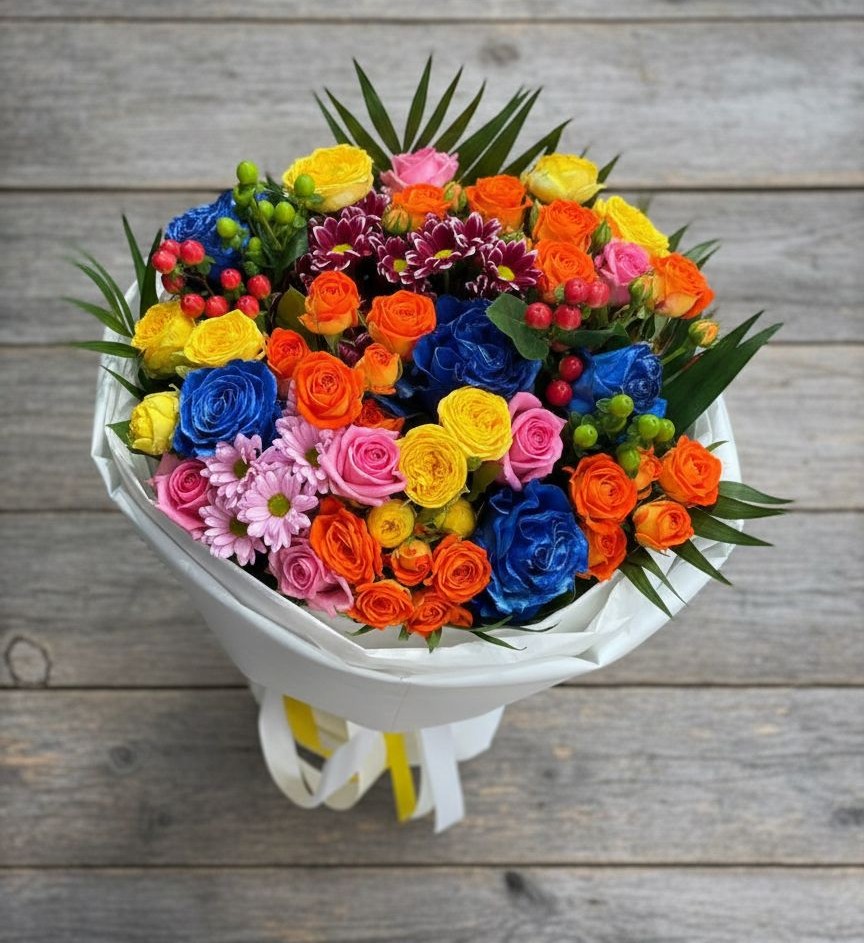 Букет цветов из: Розы и Хризантемы в Ипатово