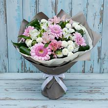Букет цветов из:  Герберы, Альстромерии и Хризантемы в Ипатово