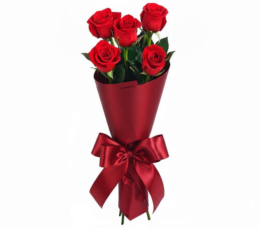Букет 5 Красных роз Эдлесс Лав в Ипатово