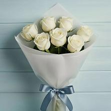 Букет 7 Белых роз Эдлесс Лав в Ипатово