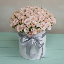 Цветочная композиция из Розы в шляпной коробке в Ипатово