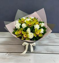 Букет цветов из:  Орхидеи и Розы в Ипатово