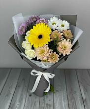 Букет цветов из:  Розы, Герберы и Хризантемы в Ипатово