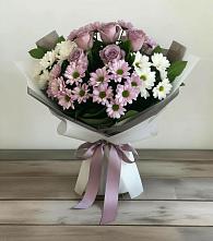 Букет цветов из:  Хризантемы и Розы в Ипатово