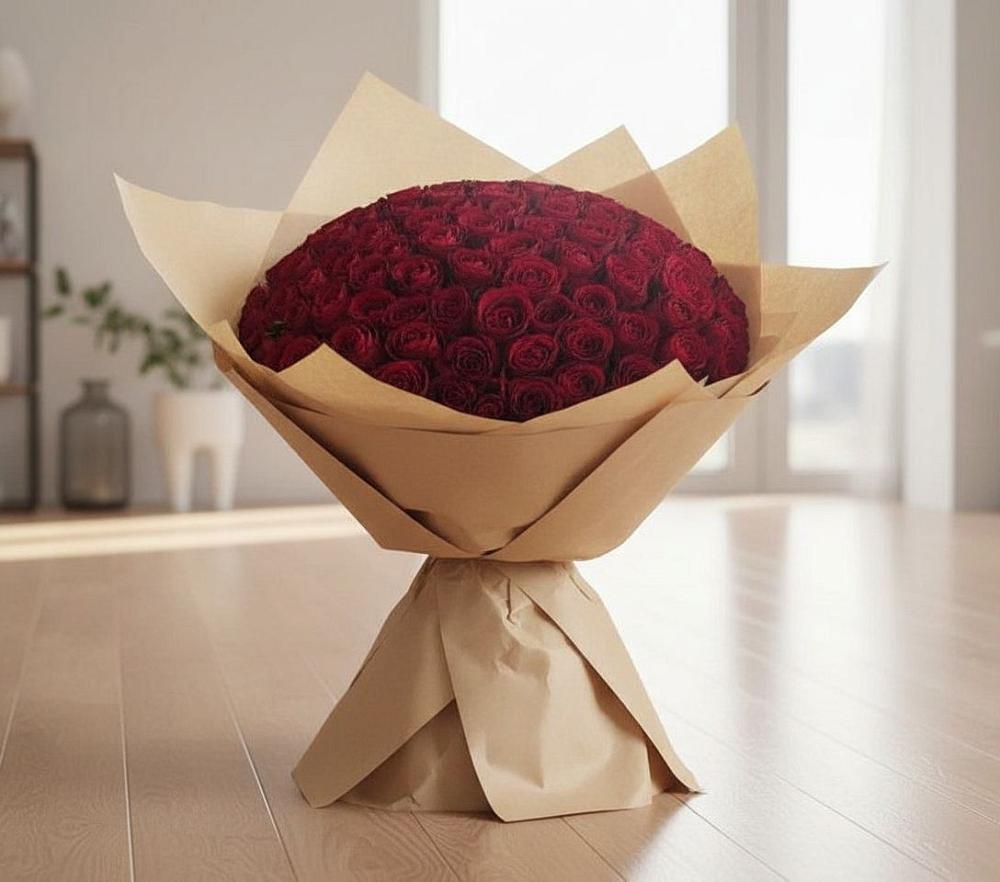 Букет 101 Красная роза в Ипатово