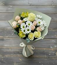 Букет цветов из:  Альстромерии, Розы и Хризантемы в Ипатово