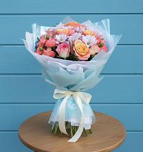 Букет цветов из:  Хризантемы и Розы в Ипатово