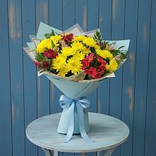 Букет цветов из:  Альстромерии и Хризантемы в Ипатово